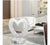 Loving Heart Table Lamp Crystal Embedded LED in Stainless Steel, Warm/White Light